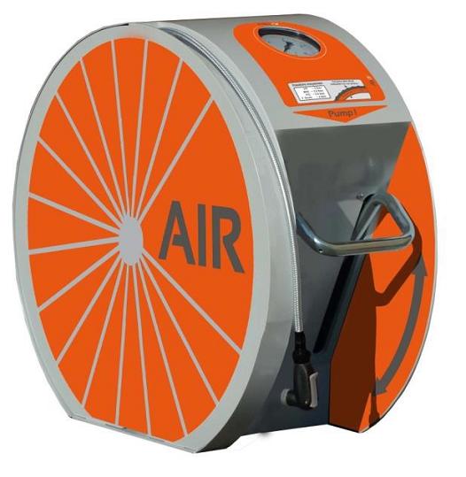 Luftpumpe für Fahrräder im Kommunalbereich