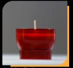 candele rosse per la chiesa