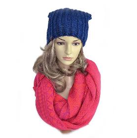 Cappello in lana senza pompon, colore blu navy