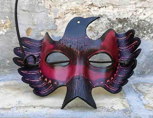 maschera in cuoio-bird